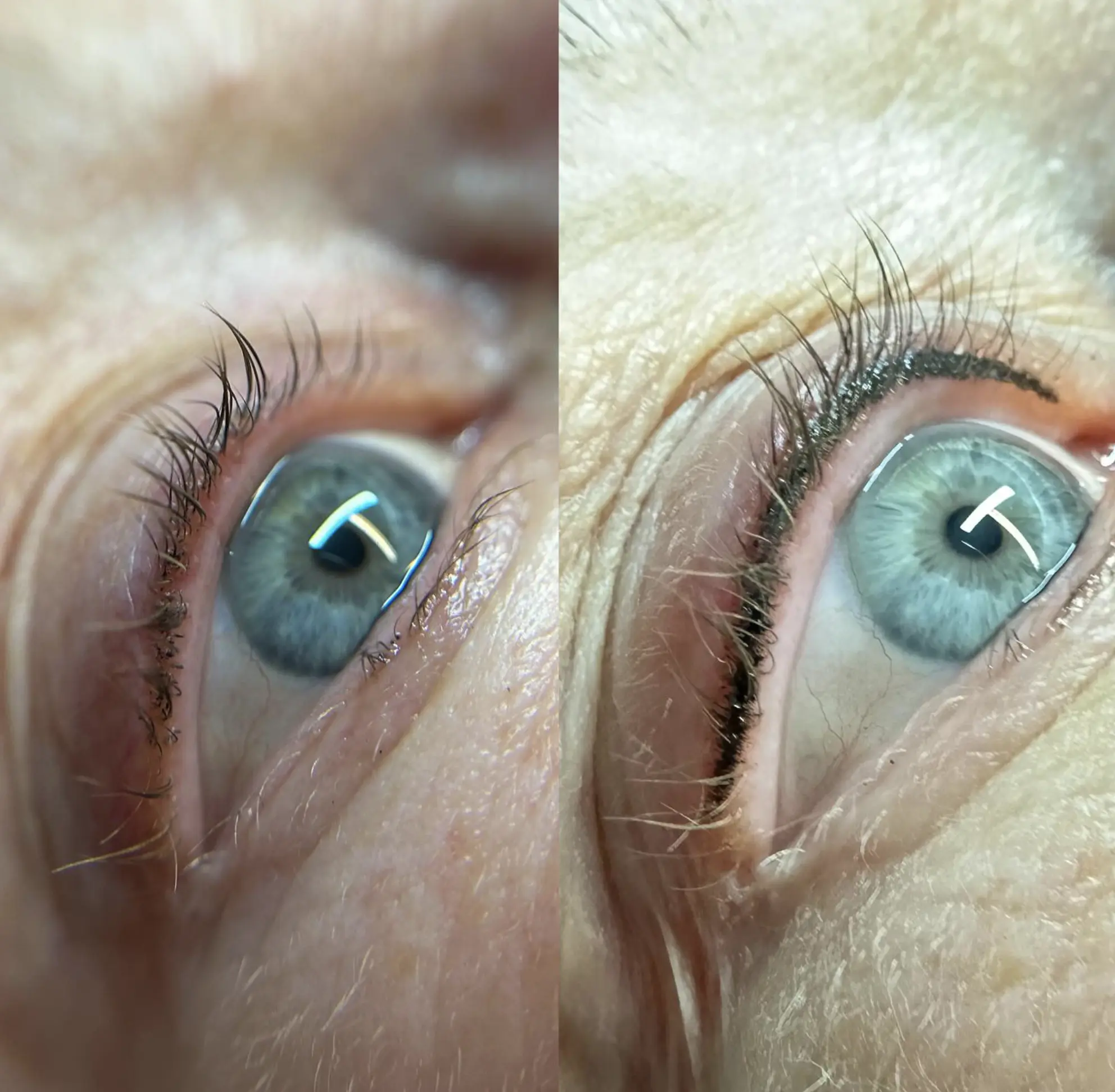 skincare products near eyeliner tattoo
